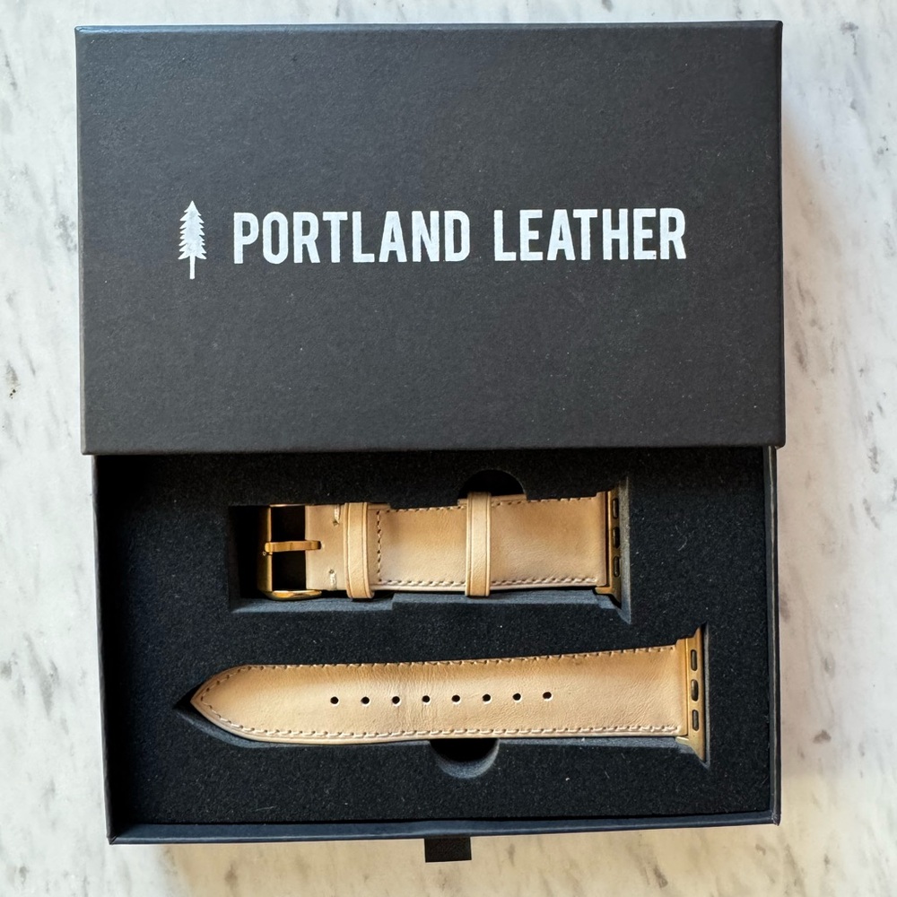 RETIRED - Portland Leather Brown Watch Strap - Oat